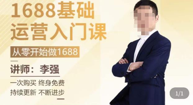 1688运营基础入门系统课，​20课时带你系统性解析1688运营-pcp资源社