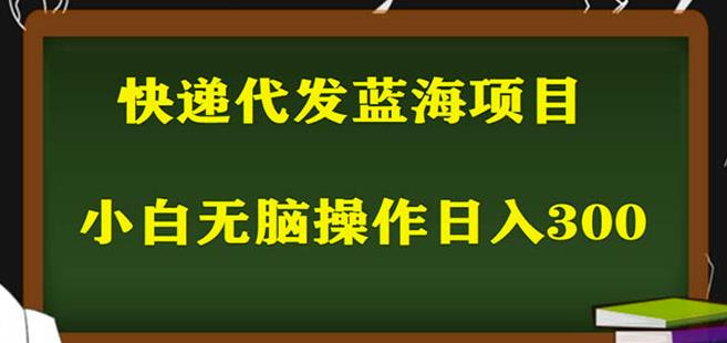 2023最新蓝海快递代发项目，小白零成本照抄也能日入300+-pcp资源社