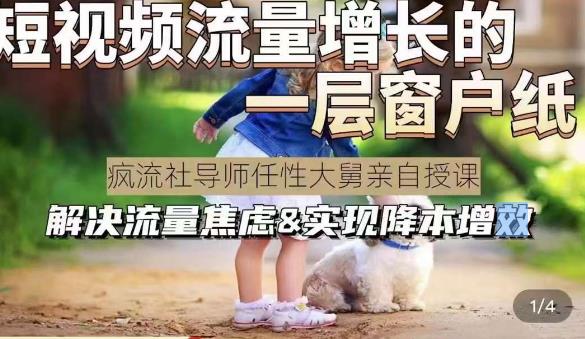 任性大舅·宠物行业短视频运营课(不讲废话)，短视频流量增长的一层窗户纸，解决流量焦虑&实现降本增效-pcp资源社