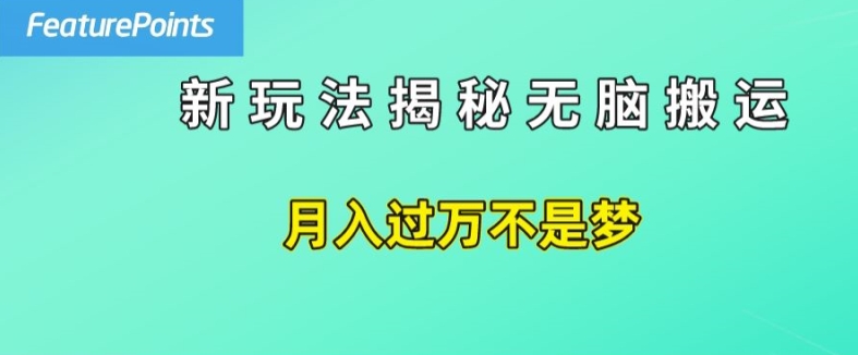 简单操作，每天50美元收入，搬运就是赚钱的秘诀【揭秘】-pcp资源社