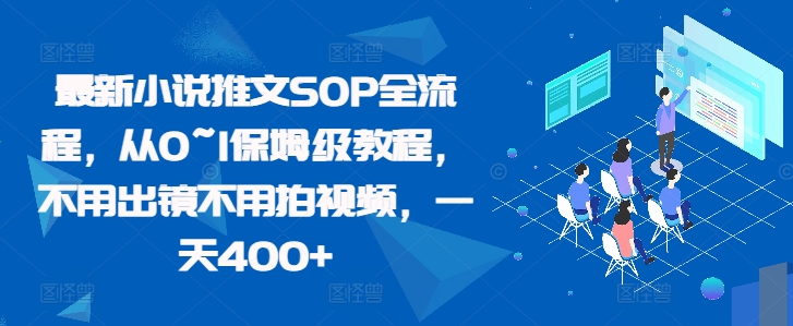最新小说推文SOP全流程，从0~1保姆级教程，不用出镜不用拍视频，一天400+-pcp资源社