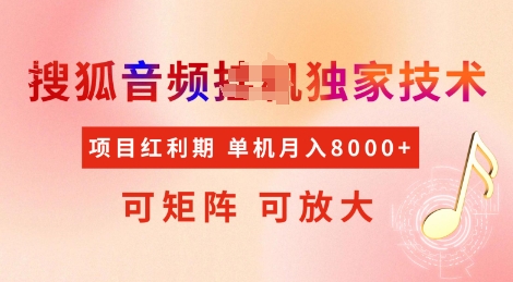 全网首发搜狐音频挂JI独家技术，项目红利期，可矩阵可放大，稳定月入8k【揭秘】-pcp资源社