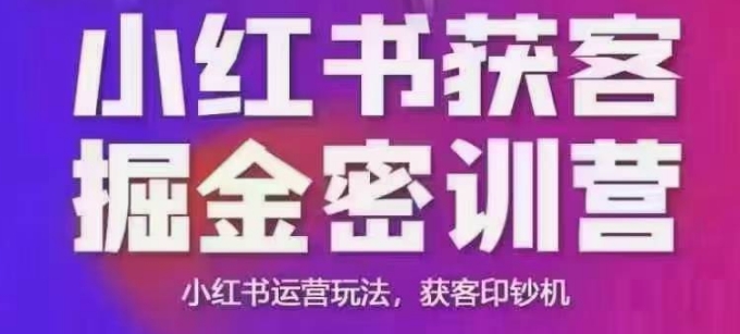 小红书获客掘金线下课，录音+ppt照片，小红书运营玩法，获客印钞机-pcp资源社