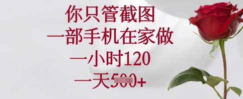 你只管截图，一部手机在家做，一小时120.一天5张【揭秘】-pcp资源社