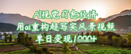 AI视觉疗愈经济：用ai重构超写实风景视频，单日变现多张-pcp资源社