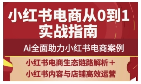 2025小红书电商全链路运营，Ai全面助力小红书电商案例-pcp资源社
