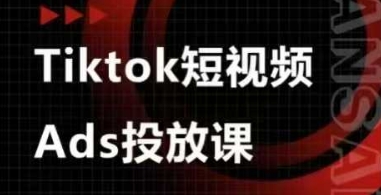 Ads视频投放课，tiktok短视频广告投放课-pcp资源社