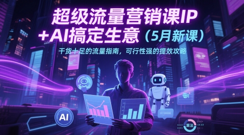 超级流量营销课IP+AI搞定生意（5月新课）干货十足的流量指南，可行性强的提效攻略-pcp资源社