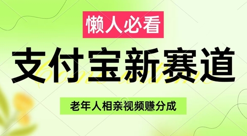 支付宝新赛道，利用老年人相亲视频，挣分成收益，轻松月入过W，操作简单-pcp资源社