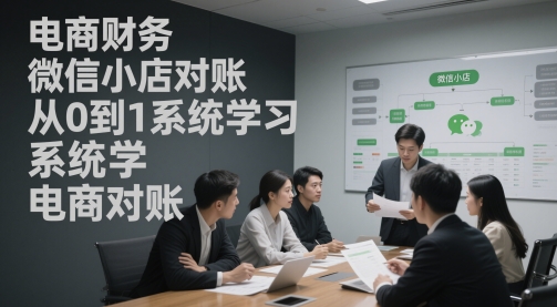 电商财务微信小店对账，从0到1系统学习电商对账-pcp资源社