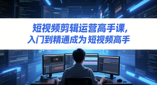 短视频剪辑运营高手课，入门到精通成为短视频高手-pcp资源社