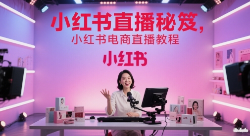 小红书直播秘笈，小红书电商直播教程-pcp资源社