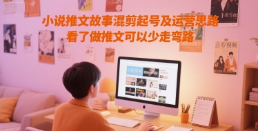 小说推文故事混剪起号及运营思路，看了做推文可以少走弯路-pcp资源社