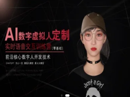 AI数字虚拟人定制，实时语音交互训练营（零基础），前沿核心数字人开发技术-pcp资源社