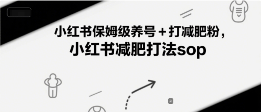 小红书保姆级养号+打减肥粉，小红书减肥打法sop-pcp资源社