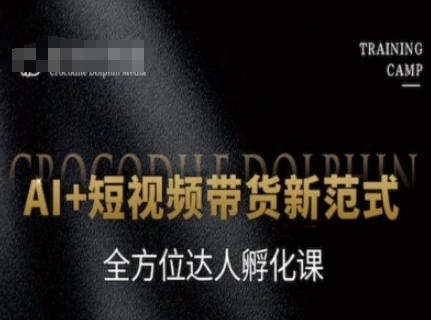 AI+短视频带货新范式，全方位达人孵化课-pcp资源社