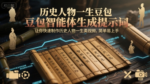 历史人物一生豆包智能体生成提示词，让你快速制作历史人物一生类视频，简单易上手-pcp资源社