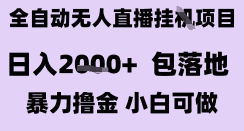 最新全自动抖音无人直播挂G项目，日入2k+ 包落地暴力撸金，小白可做【揭秘】-pcp资源社