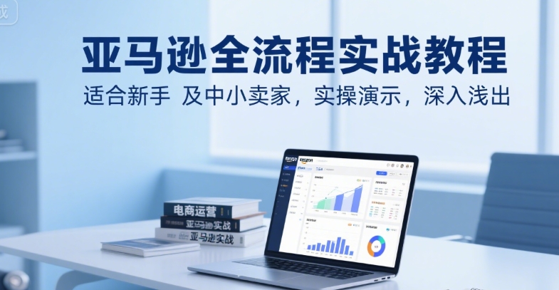 亚马逊全流程实战教程，适合新手及中小卖家，实操演示，深入浅出-pcp资源社