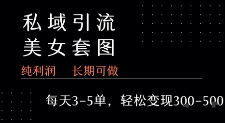 私域卖套图每天3-5单   每单利润99-2张+-pcp资源社