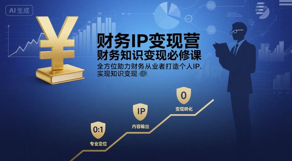 财务IP变现营，财务知识变现必修课，全方位助力财务从业者打造个人IP，实现知识变现-pcp资源社