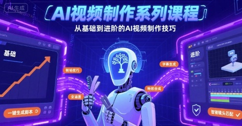 AI视频制作系列课程，从基础到进阶的AI视频制作技巧全涵盖-pcp资源社