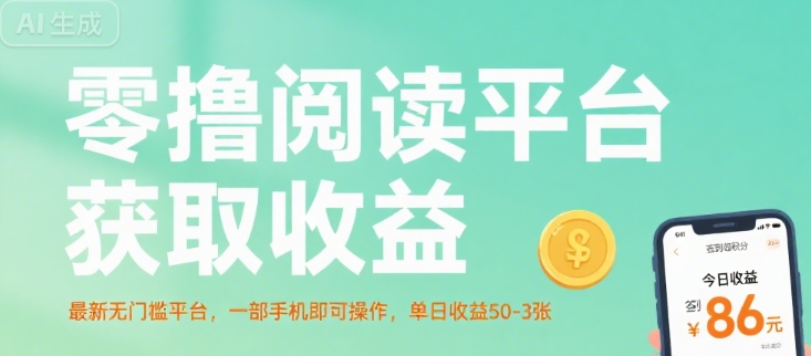 零撸阅读平台获取收益，最新无门槛平台，一部手机即可操作，单日收益50-3张【揭秘】-pcp资源社