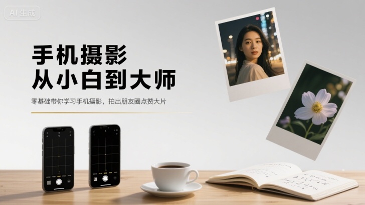 手机摄影从小白到大师，零基础带你学习手机摄影，拍出朋友圈点赞大片-pcp资源社
