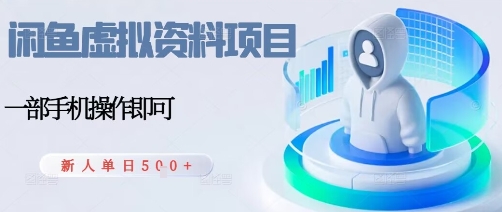 闲鱼虚拟资料项目，每天一小时，新人日入5张-pcp资源社
